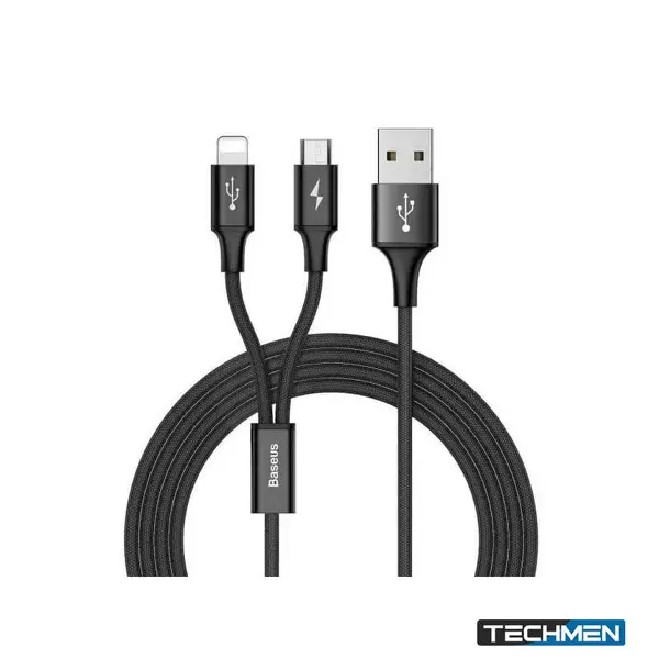 BASEUS Rapid Series 2-in-1 USB to iPhone + Micro USB Cable (CAML-SU01)