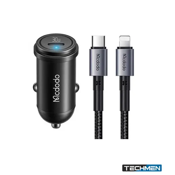 MCDODO CC-7492 PD 30W USB-C to Lightning Cable Car Charger – Fast Car Charger for iPhone