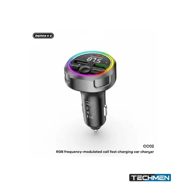 REMAX CC02 48W RGB Frequency Modulated Call Fast Car Charger