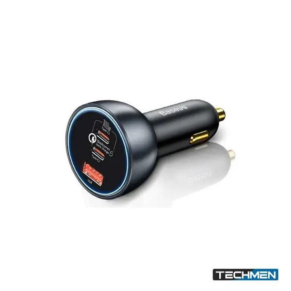 BASEUS 160W 2C+1U Car Charger with Type-C to C Cable (CCZX-160W)