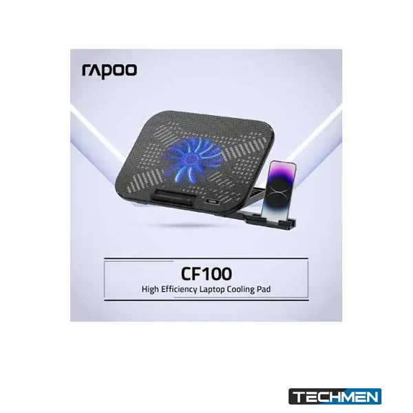Rapoo CF100 Laptop Cooling Pad with 6-Level Adjustable Stand – Silent 130mm Fan (CF100)