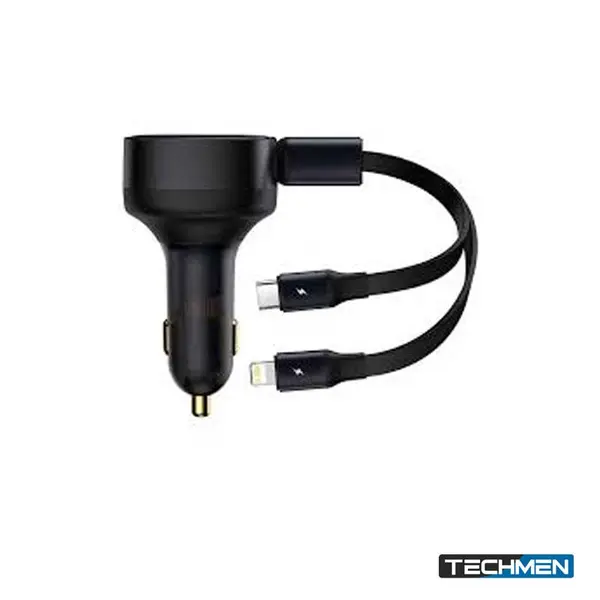 BASEUS 30W Enjoyment Series C+L Car Charger Built-in Cable (CGZX000001)