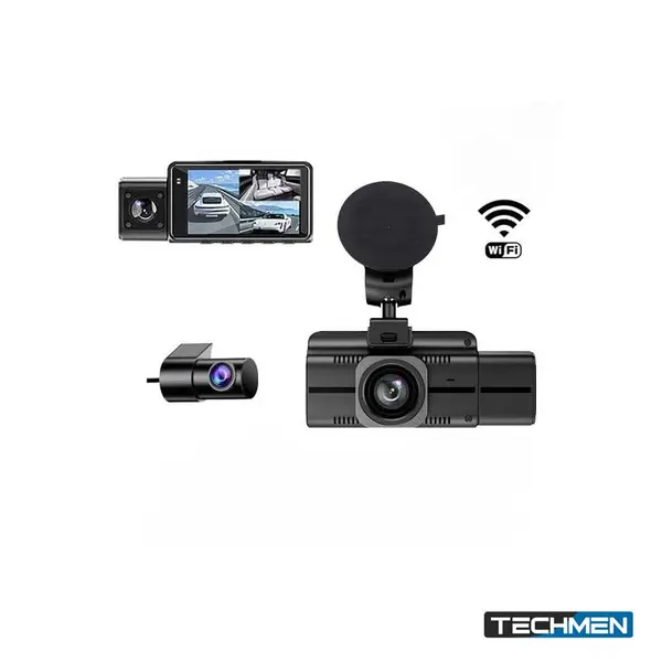 F6 3-Channels WiFi 4K Ultra HD Dashcam 5G WiFi 6 with GPS Compatibility