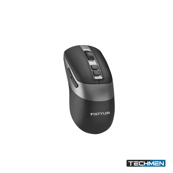 A4Tech Fstyler FB50CS Plus Dual-Mode Bluetooth & 2.4G Wireless Rechargeable Silent Click USB Mouse – Black (FB50CS Plus)
