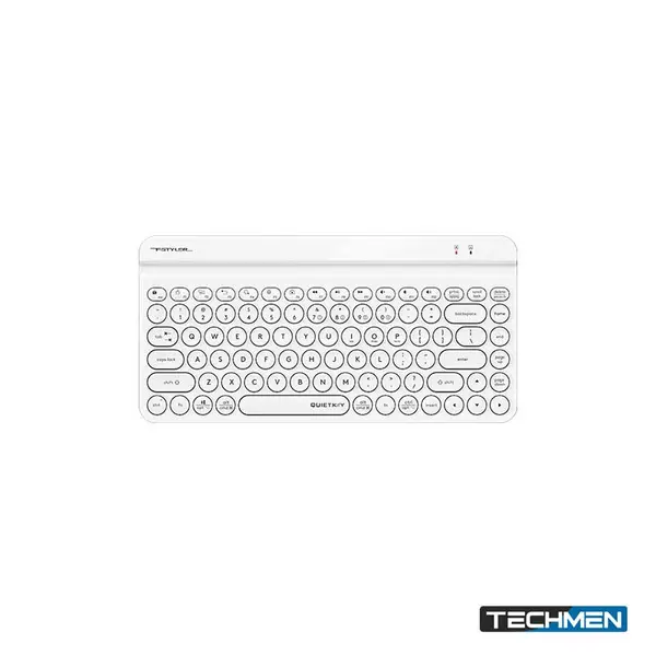 A4Tech Fstyler FBK30 Bluetooth & 2.4G Quiet Key Wireless USB Keyboard – White, US Layout (FBK30)