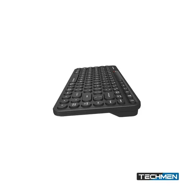 A4Tech Fstyler FBK36C AS Bluetooth & 2.4G Rechargeable Wireless USB Keyboard – Black, US Layout (FBK36C AS)