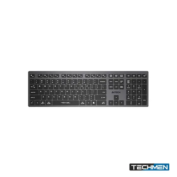 A4Tech Fstyler FBX50C Bluetooth & 2.4G Scissor Switch Wireless Keyboard – Black, US Layout (FBX50C)