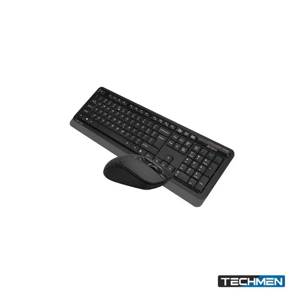 A4Tech Fstyler FG10125 2.4G Multimedia Wireless Desktop Set with Silent Click Mouse – Black, US Layout (FG10125)