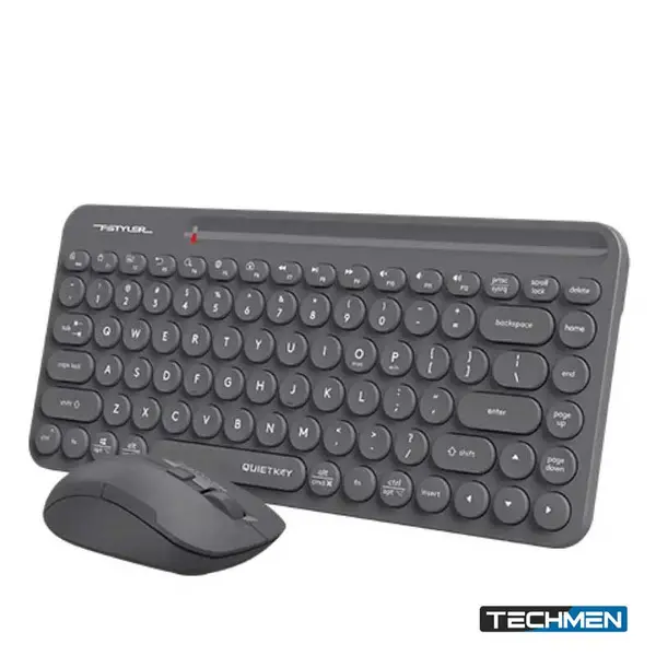 A4Tech Fstyler FG3200 Air2 2.4G Wireless QuietKey Compact Combo Set – Grey, US Layout (FG3200 Air2)