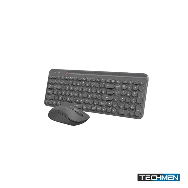 A4Tech Fstyler FG3300 Air2 2.4G Wireless Power-Saving QuietKey 2-Zone Combo Set – Grey, US Layout (FG3300 Air2)