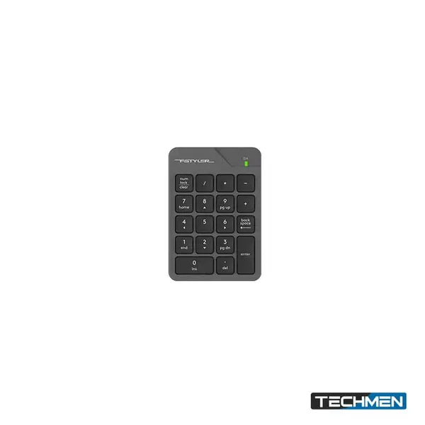 A4Tech Fstyler FGK21C 2.4G Wireless Rechargeable Numeric Keypad with USB + Blue Receiver + Type-C Adapter – Grey (FGK21C)