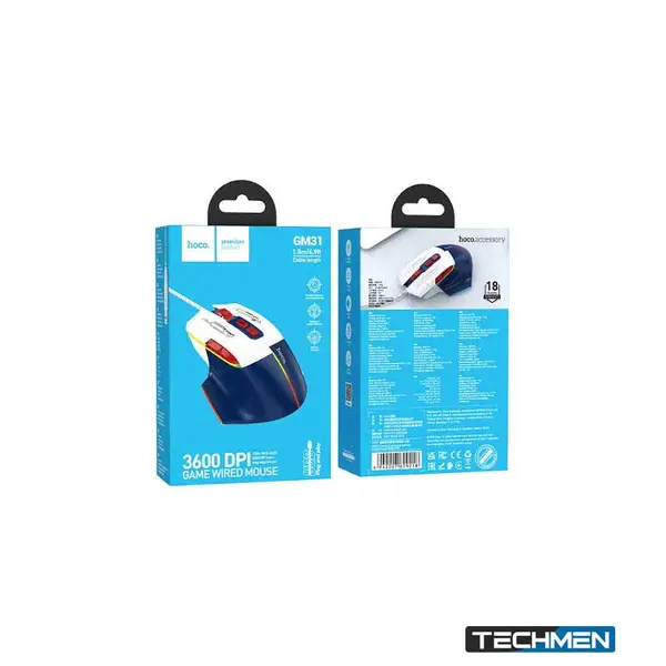 HOCO Overlord Luminous Gaming Wired Mouse (GM31)
