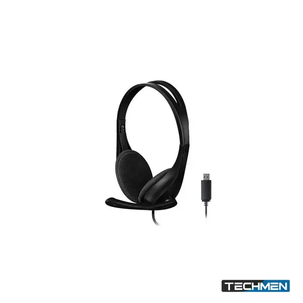 A4Tech HU-9 USB Stereo Headset – Black (HU-9)
