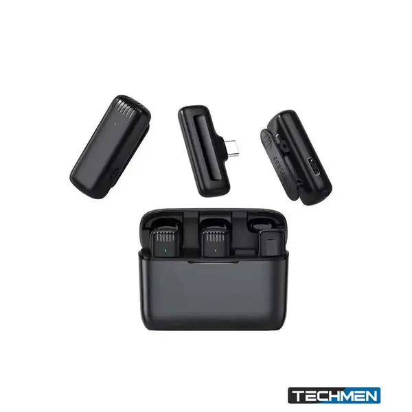 J13 Type-C Dual Wireless Lavalier Microphone with Charging Case Video Recording Mic