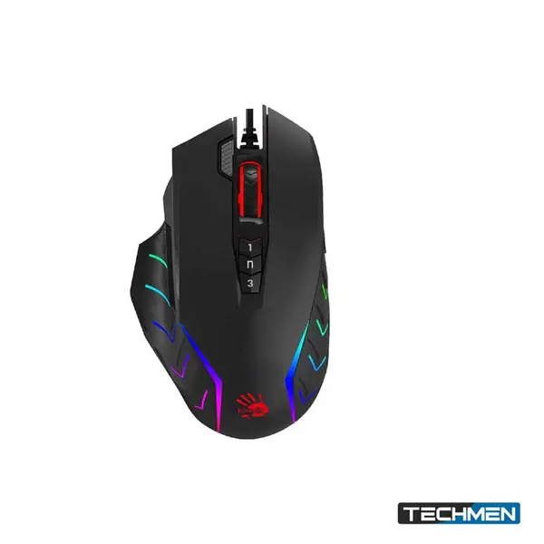 Bloody 2-Fire RGB Animation Gaming Mouse USB Stone Black Activated