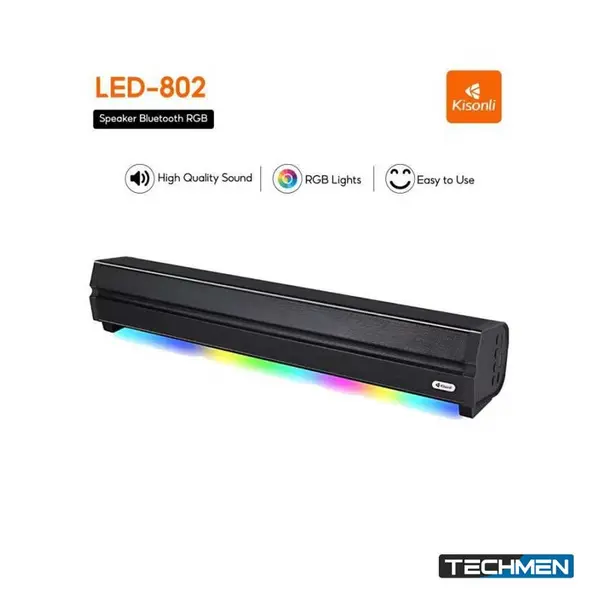 Kisonli LED-802 RGB Wireless BT 5.3 Modern Retro Design Soundbar