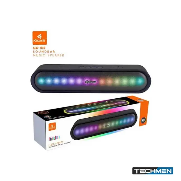 Kisonli Wireless Bluetooth Longbar Speaker LED-915