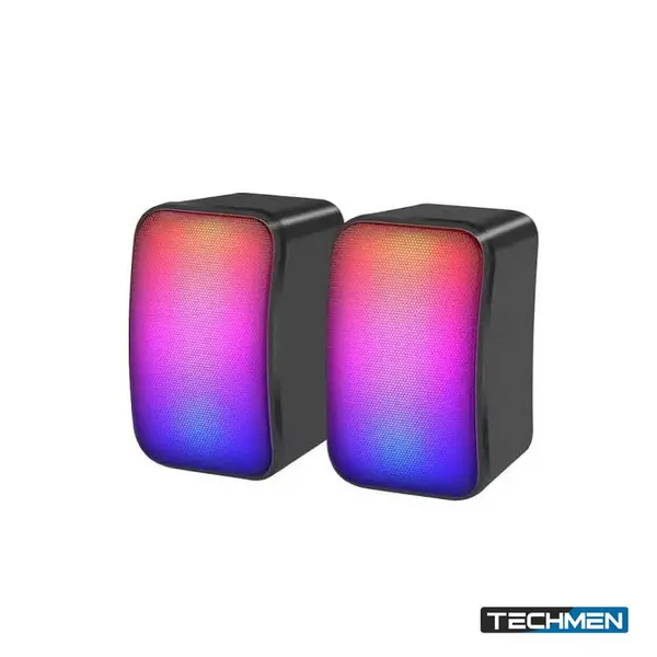 Kisonli X17 Speaker Gaming 2.0 RGB Lights with Volume Control for PC & Laptop
