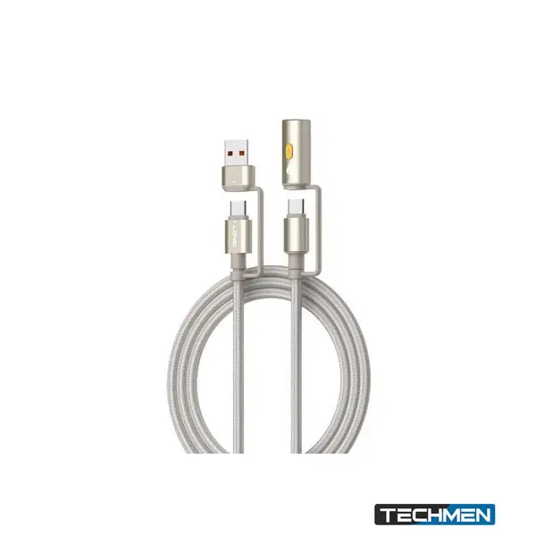 LDNIO LC18 4-in-1 Multiple Data Cable – USB-A & USB-C to USB-C + Cigarette Lighter
