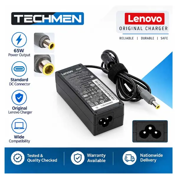 Lenovo Original 65W Standard Laptop Charger (LNV-GP-65W) – Used