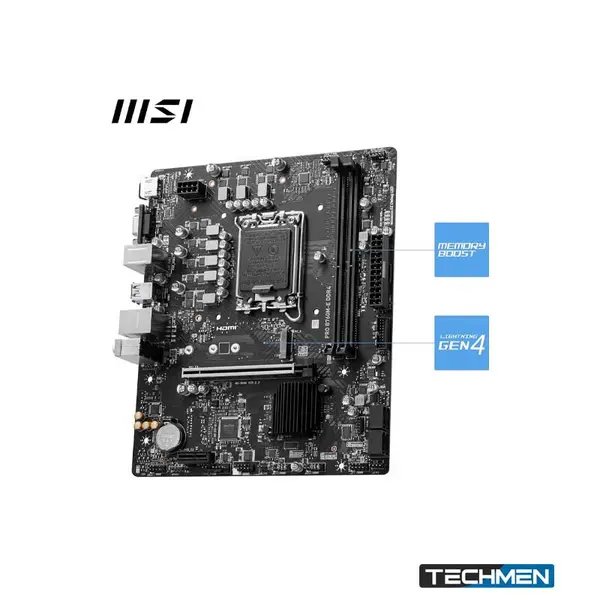MSI PRO B760M-E DDR4 Intel 12th/13th/14th Gen microATX Motherboard (B760M-E DDR4)