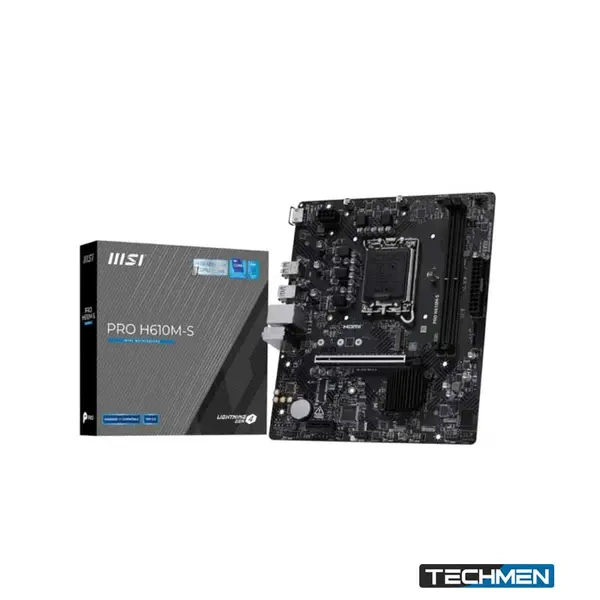 MSI PRO H610M-S DDR4 Intel 12th/13th/14th Gen microATX Motherboard (H610M-S DDR4)