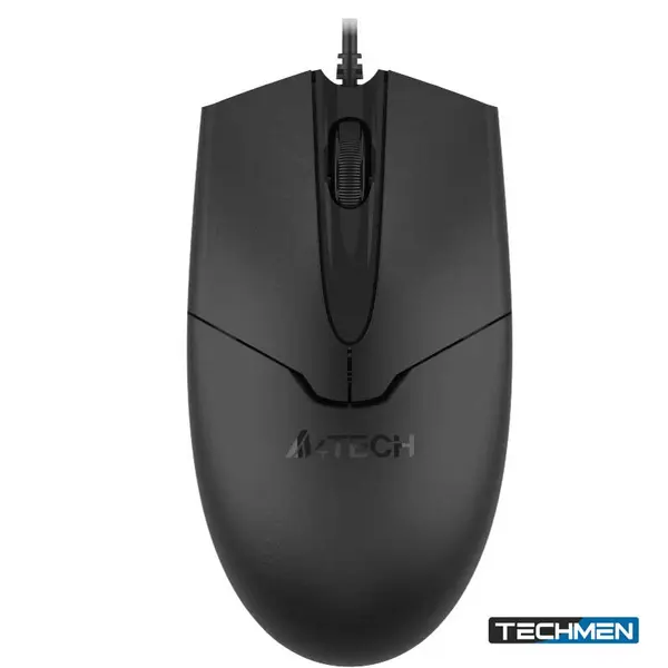 A4Tech OP-550S Wired Silent Click USB Mouse with Teflon Feet – Black (OP-550S)