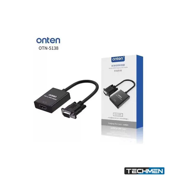 ONTEN 5138 3-in-1 VGA to HDMI Audio PD Adapter 1080P