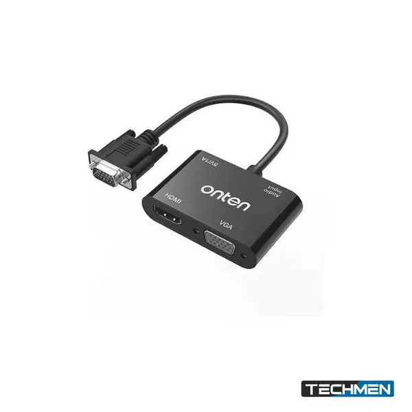ONTEN 5166HV 4-in-1 HDMI to HDMI + VGA + USB 3.0 with Audio Adapter – Multiport HDMI Adapter for TV, Monitor & PC