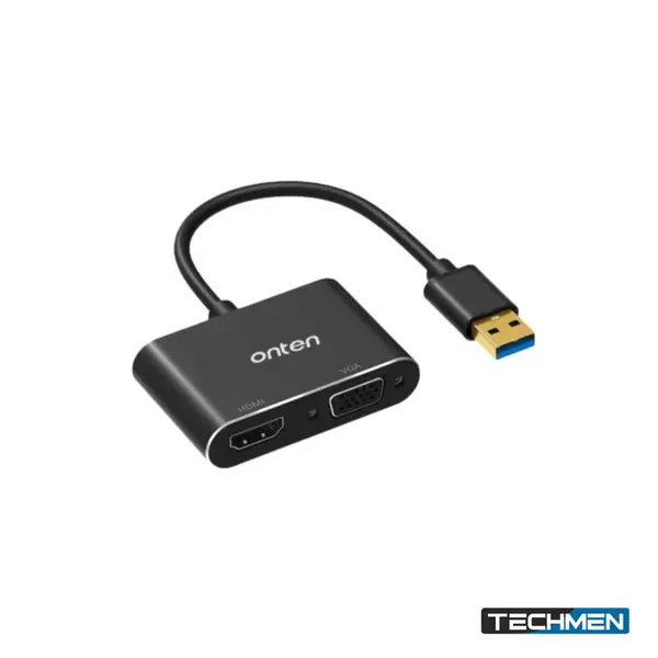 ONTEN 5201B 2-in-1 USB 3.0 to HDMI + VGA Adapter 4K 60Hz/1080P 60Hz – USB Video Adapter