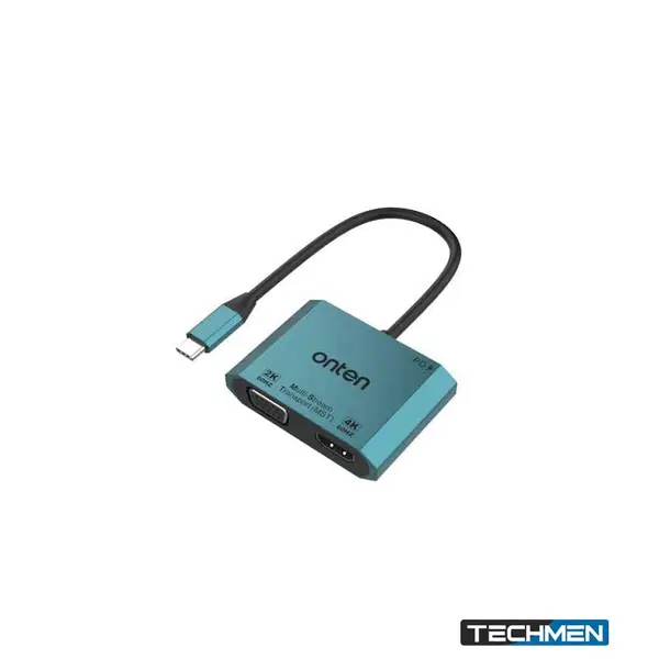 ONTEN 7585B 5-in-3-in-1 Lightning Micro USB Type-C to HDMI VGA Adapter 1080P