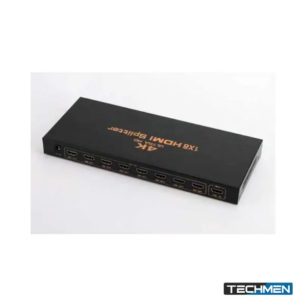 ONTEN 7598 1-to-8 HDMI Splitter – 8-Port HDMI Video Splitter for TV, Monitor & Projector