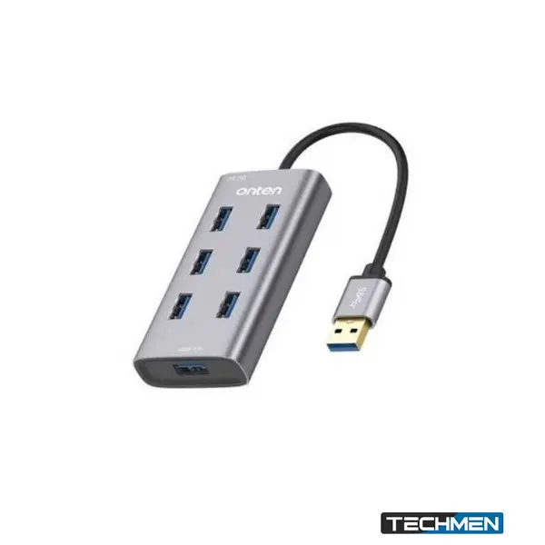ONTEN 8108 7-Port USB 3.0 Hub – High-Speed Multi-Port USB Hub for Laptop & PC