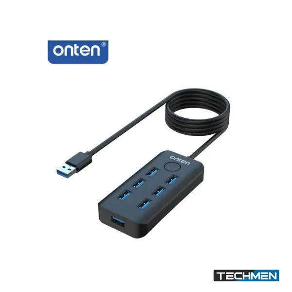 ONTEN 8120 7-in-1 USB 3.2 Gen 1 to 5-Port USB 3.0 Hub with One-Click Lock & Screen Button – USB Multiport Hub