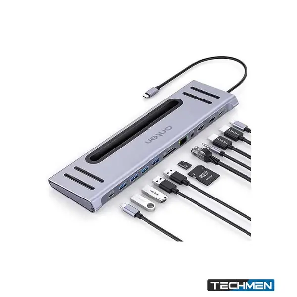 ONTEN 9199 12-in-1 USB-C Multi-Functional Docking Station – USB-C Multiport Hub for Laptop & PC