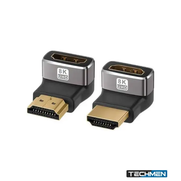 ONTEN HD813 HDMI 2.1 8K 60Hz 90° Side Bend Adapter – Right Angle HDMI Adapter for TV, Monitor & PC