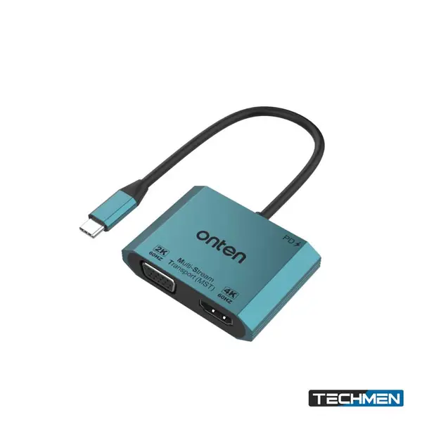 ONTEN M205 2-in-1 USB-C to HDMI + VGA + PD 3.0 Adapter 4K 60Hz/2K 60Hz – USB-C Multiport Adapter