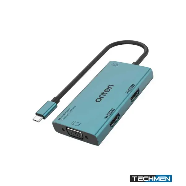 ONTEN M206 4-in-1 Type-C Multi-Function Docking Station HDMI×2 VGA with Audio Support