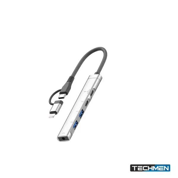 ONTEN UCA9702 7-in-2 USB-C/USB 3.0 Hub with 6× USB 2.0 + USB 3.0 – Multiport USB Hub