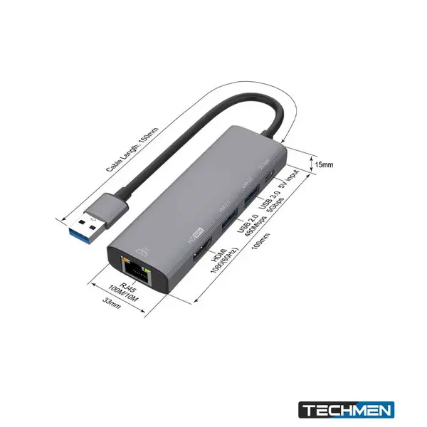 ONTEN US125 USB 3.0 to HDMI Adapter with 100M Network for Laptop & PC