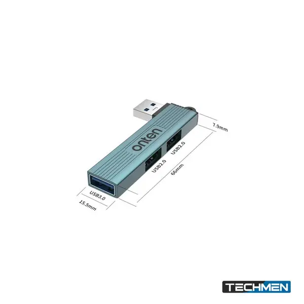 ONTEN US51 3-in-1 USB 3.0 to 2-Port USB 2.0 + USB 3.0 Hub – Multiport USB Hub for Laptop & PC