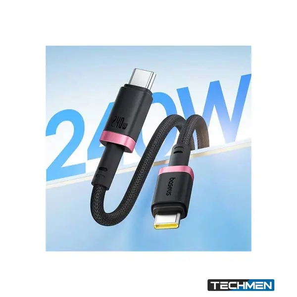 BASEUS P10377803U03-01 Dura Fast Charging Data Cable USB-C to USB-C 240W 1M – Red & Black