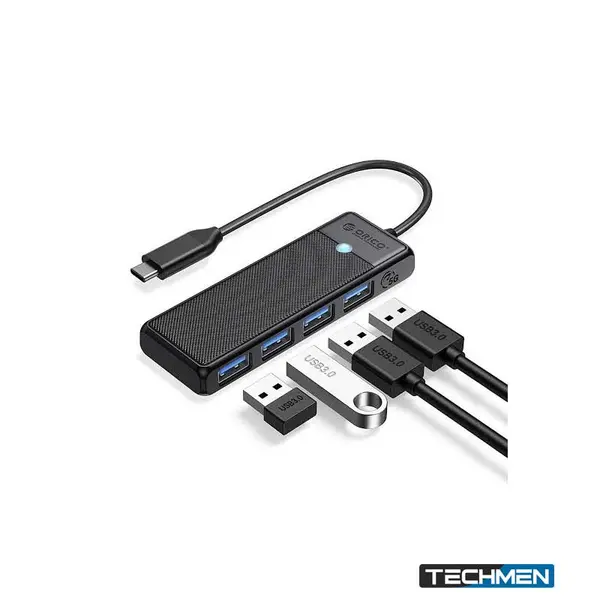 ORICO Type-C to USB 3.0 4-Port High-Speed Hub - Black (PAPW4AC3)