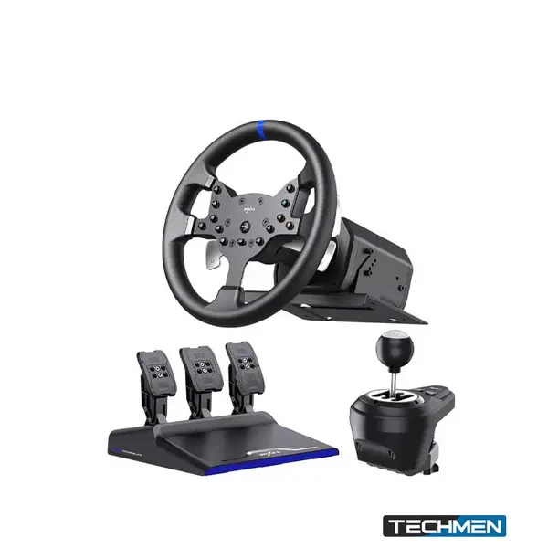 PXN V99 PC Racing Wheel, Real Force Feedback Steering Wheel with Pedals and Shifter, Detachable 270/900 Degree Race Steering Wheel Simulator for PC, Xbox One, Xbox Series X/S, PS4