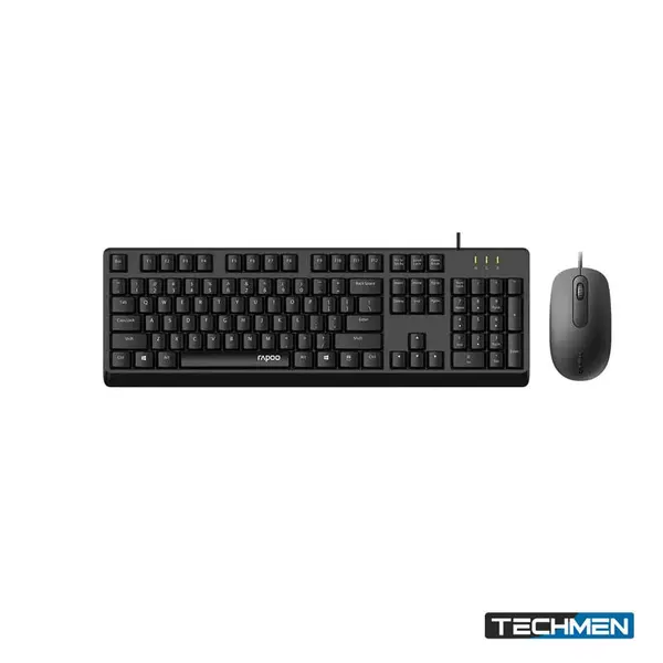 RAPOO X130 Pro Wired Mouse & Keyboard Combo US – Black