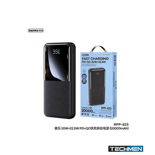 Remax RPP-623 Power Bank 20000mAh 20W+22.5W PD+QC – Black