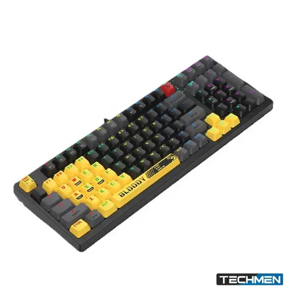 Bloody BLMS Mechanical Gaming Keyboard 80% (98Keys) Compact Style BLMS Red Switch USB Sports Lime US Layout(S98)