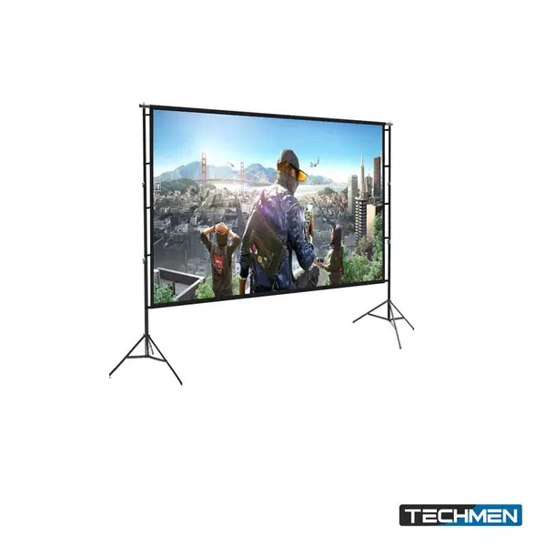 SPEED-X Projector Screen 150 Inch Tripod Portable Double Stand 8x10 Feet 4:3MW