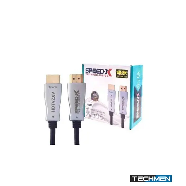 Speed-x 25m Fiber HDMI Cable 2.0/2.1 AOC (Active Optical Cable) 30AWG Copper Support 4K/8K UHD (Full Length)