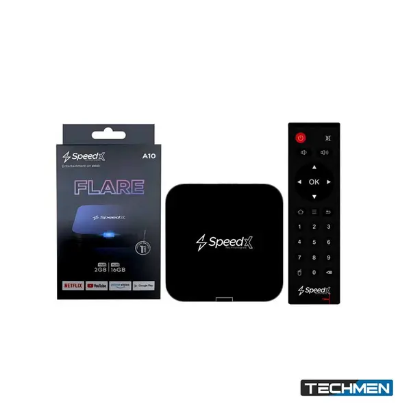 Speedx Flare A10 Quad-Core ARM Cortex A53 Android 10.0 4K Smart TV Box 2GB+16GB